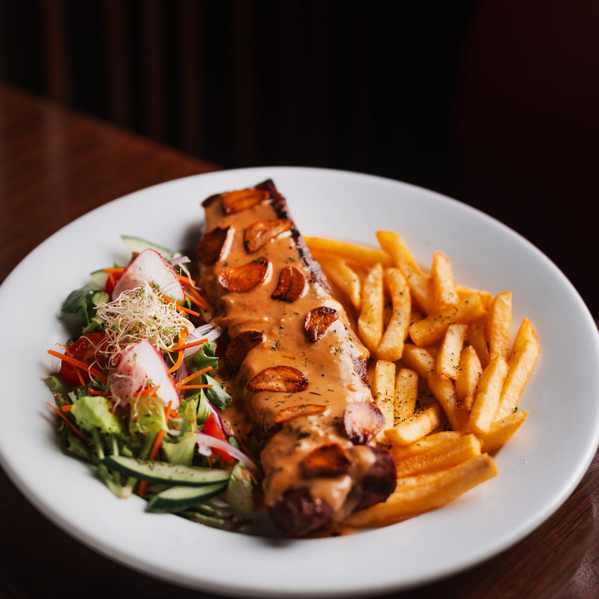 Lomito en Salsa Cremosa Ajo y Parmesano