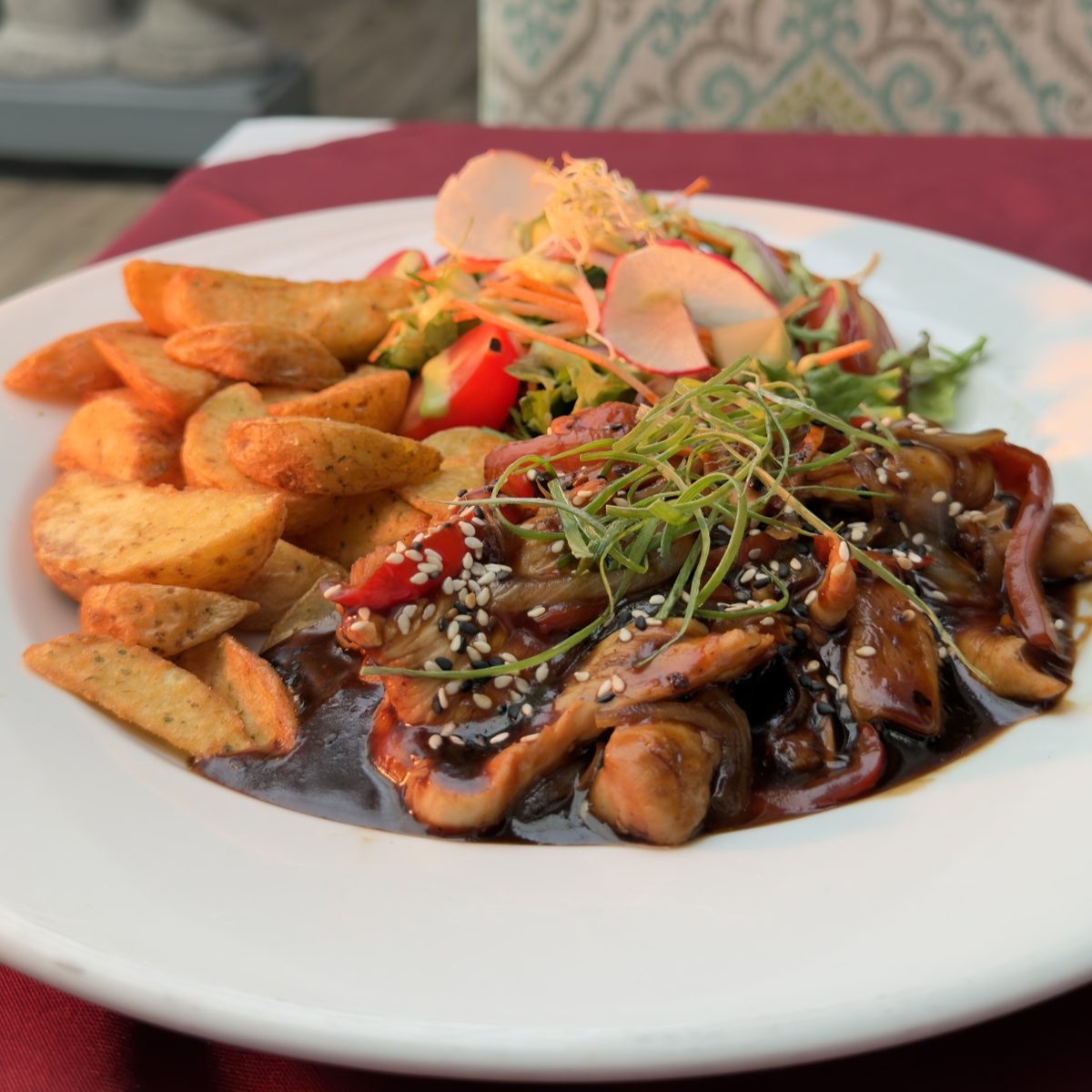 Fajitas de Pollo Teriyaki